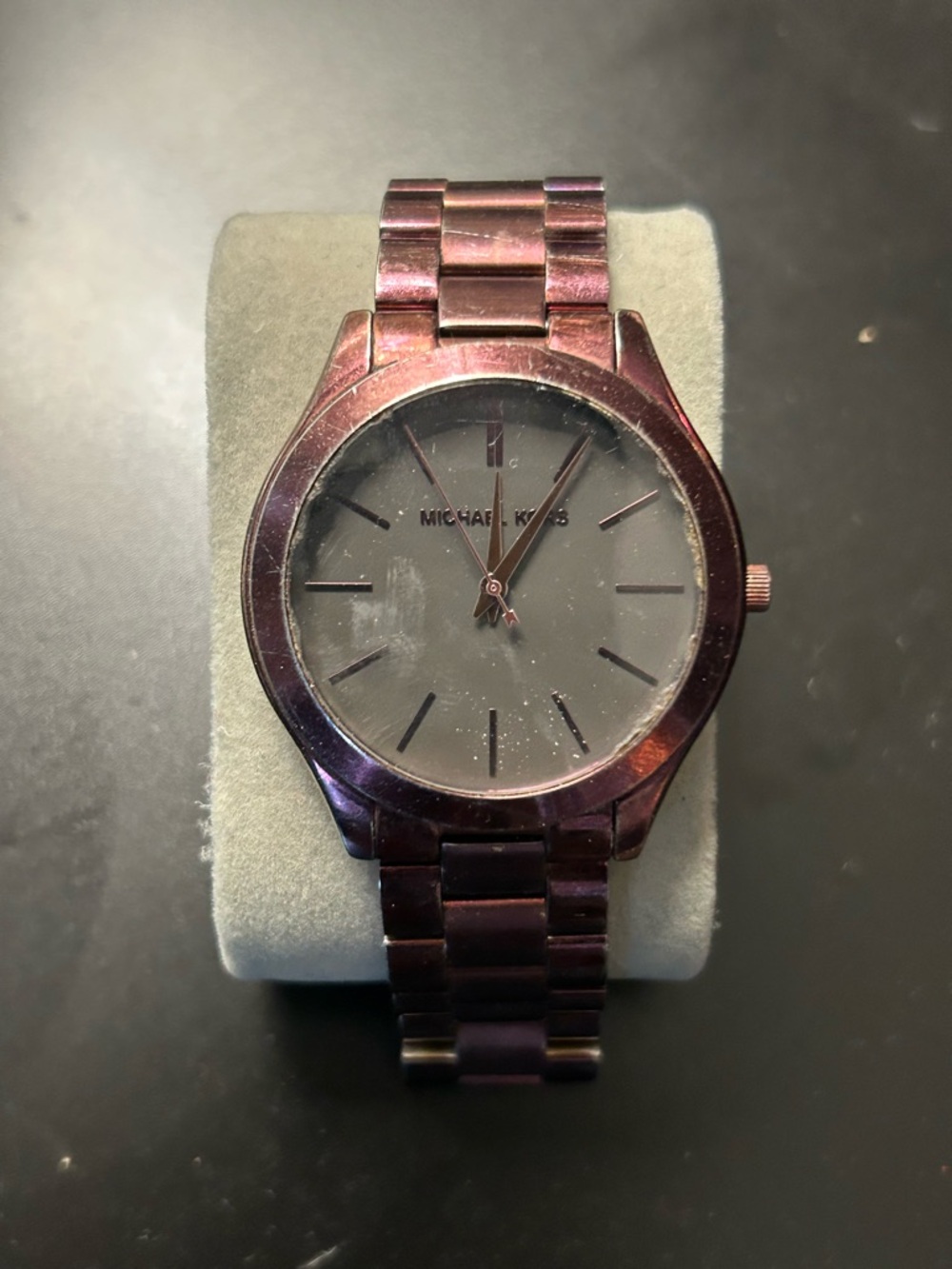 Michael Kors Metallic Plum Stainless Link Watch